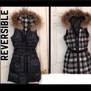 Perfect❤️Vest.S/M puffer down.small.hooded.long